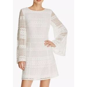 NWT Rebecca‎ Minkoff  White Lace 100% Cotton Grin Dress Sz 2 Bridal Open Back